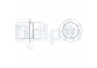 Bromsskiva BG4329 Delphi