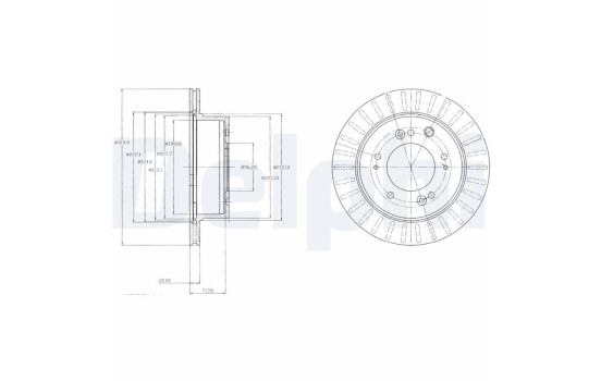 Bromsskiva BG4331 Delphi