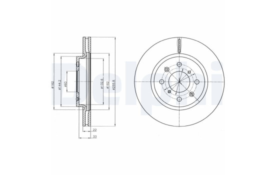 Bromsskiva BG4340 Delphi