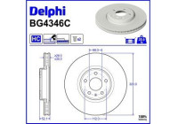 Bromsskiva BG4346C Delphi