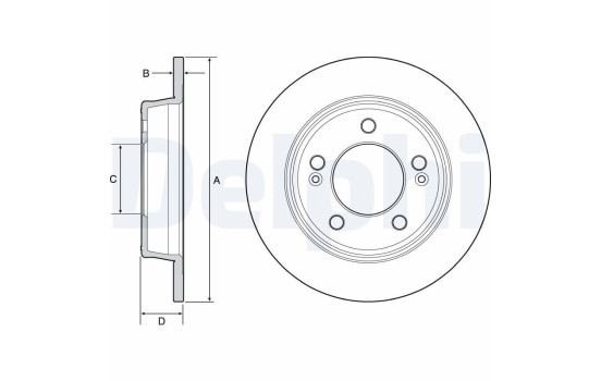 Bromsskiva BG4559C Delphi