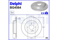 Bromsskiva BG4564 Delphi