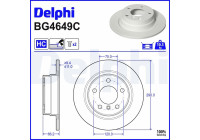 Bromsskiva BG4649C Delphi