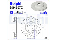 Bromsskiva BG4657C Delphi