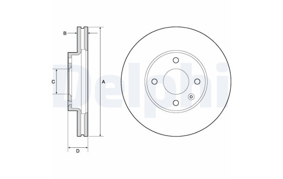 Bromsskiva BG4671C Delphi