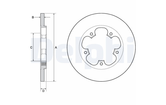 Bromsskiva BG4681C Delphi