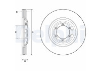 Bromsskiva BG4697C Delphi