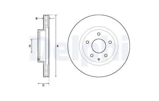 Bromsskiva BG4713C Delphi
