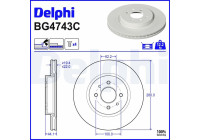 Bromsskiva BG4743C Delphi