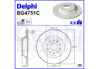 Bromsskiva BG4751C Delphi