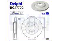 Bromsskiva BG4770C Delphi