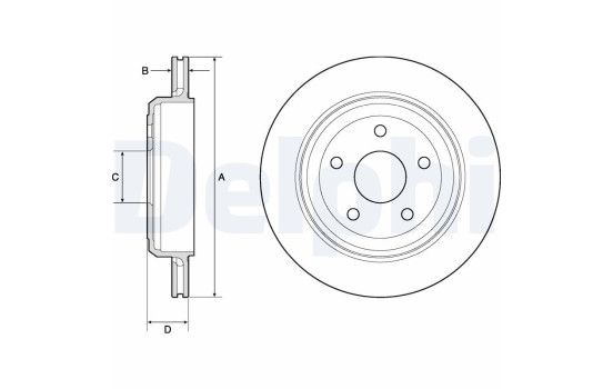 Bromsskiva BG4802C Delphi