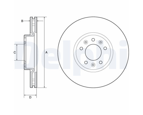 Bromsskiva BG4805C Delphi