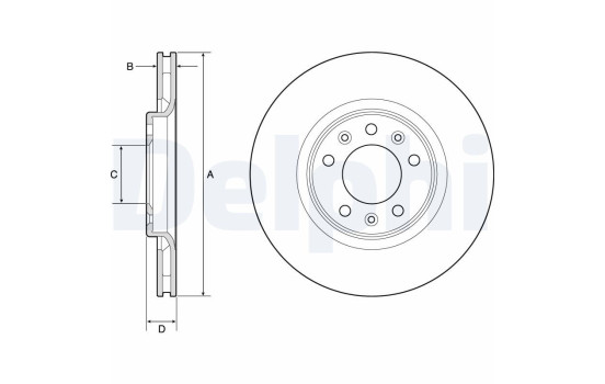 Bromsskiva BG4806C Delphi