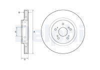Bromsskiva BG4808C Delphi