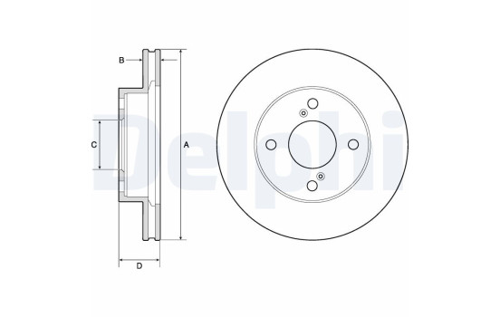 Bromsskiva BG4810C Delphi