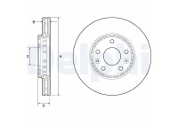 Bromsskiva BG4815C Delphi