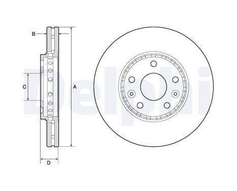 Bromsskiva BG4815C Delphi