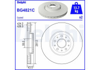 Bromsskiva BG4821C Delphi