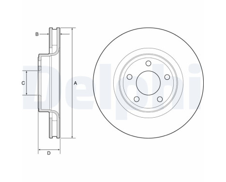 Bromsskiva BG4831C Delphi