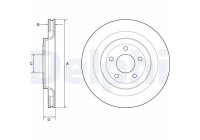 Bromsskiva BG4832C Delphi