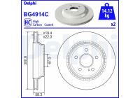 Bromsskiva BG4914C Delphi