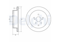 Bromsskiva BG4929C Delphi