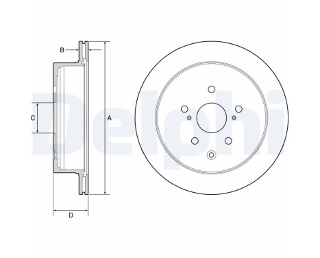 Bromsskiva BG4929C Delphi