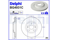 Bromsskiva BG4931C Delphi