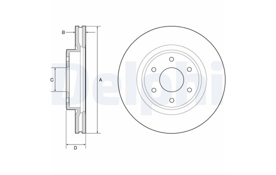 Bromsskiva BG4941 Delphi