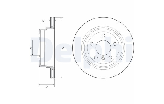 Bromsskiva BG4946C Delphi