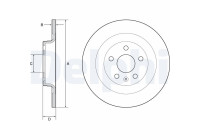 Bromsskiva BG4950C Delphi