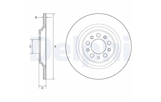 Bromsskiva BG4961C Delphi