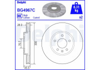 Bromsskiva BG4967C Delphi