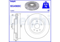 Bromsskiva BG4969C Delphi