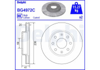 Bromsskiva BG4972C Delphi