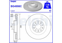 Bromsskiva BG4998C Delphi