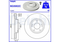 Bromsskiva BG5002C Delphi