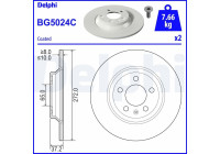 Bromsskiva BG5024C Delphi