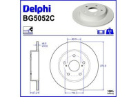 Bromsskiva BG5052C Delphi