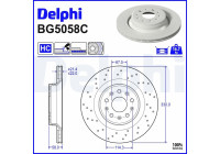 Bromsskiva BG5058C Delphi