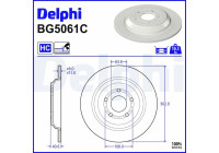 Bromsskiva BG5061C Delphi