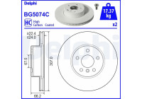 Bromsskiva BG5074C Delphi