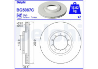 Bromsskiva BG5087C Delphi