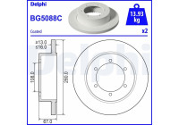 Bromsskiva BG5088C Delphi