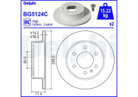 Bromsskiva BG5124C Delphi