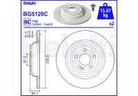 Bromsskiva BG5126C Delphi