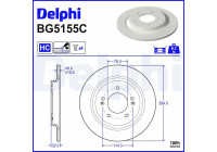 Bromsskiva BG5155C Delphi