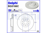 Bromsskiva BG5166C Delphi