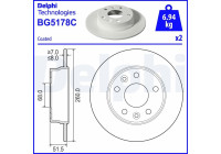 Bromsskiva BG5178C Delphi